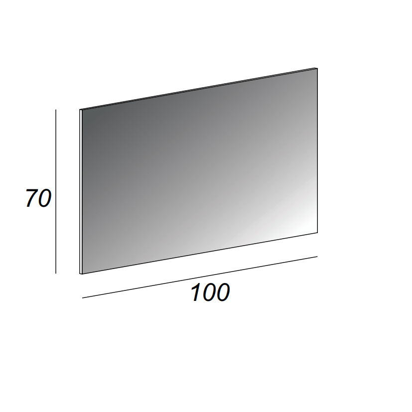 Specchio filo lucido Made in Italy 54349