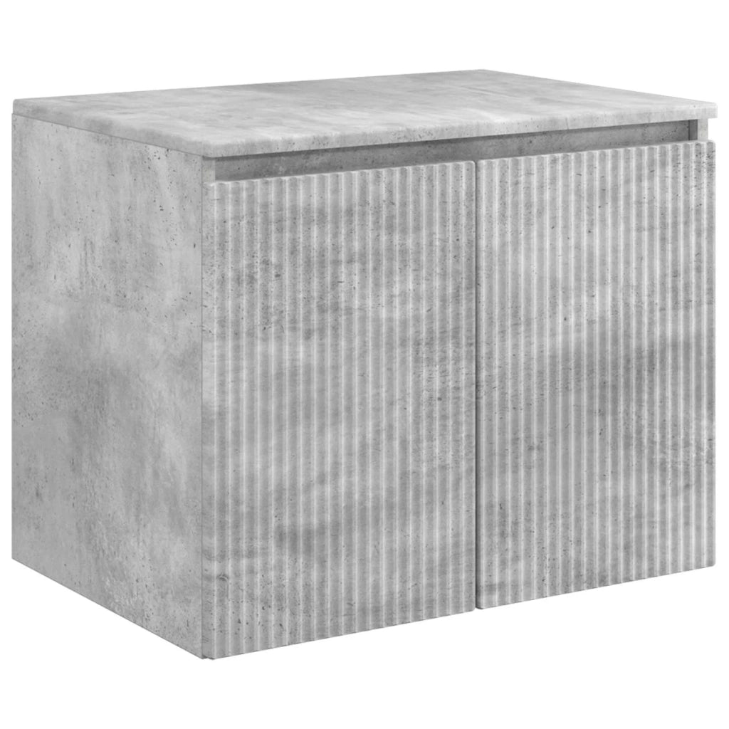 Set di mobili per il bagno Grigio Cemento Legno ingegnerizzato 3404323