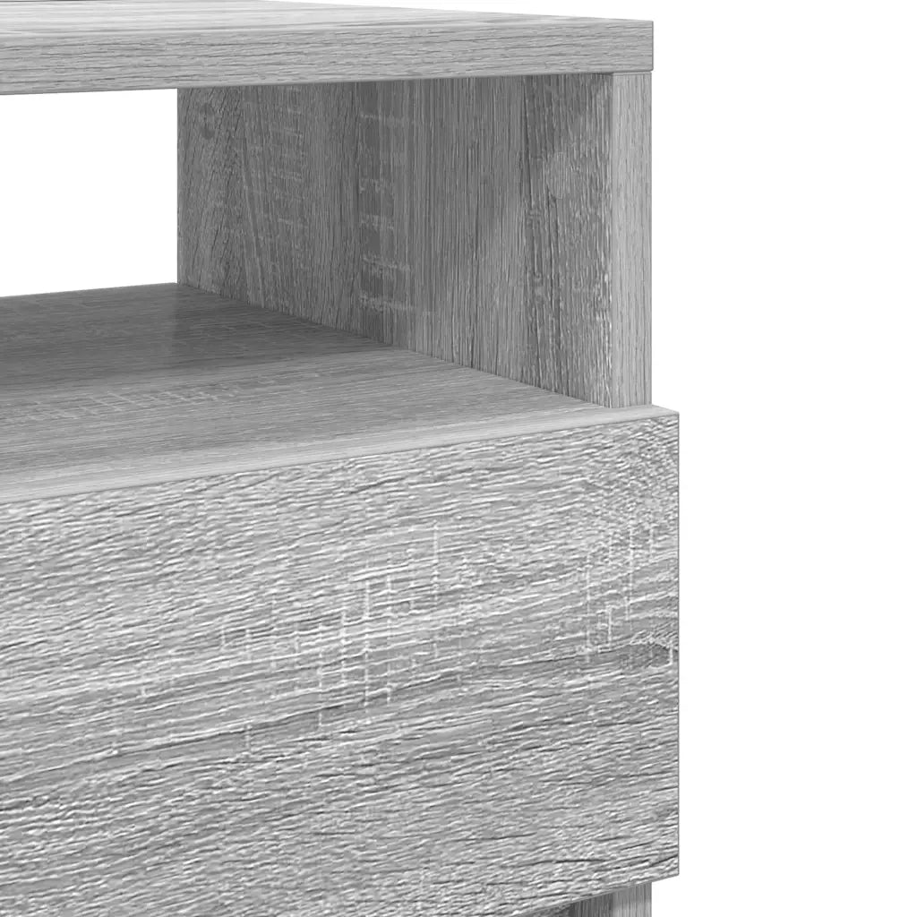 Comodini 2 pz con 2 Cassetti Grigio Sonoma 40x33x60 cm 858571