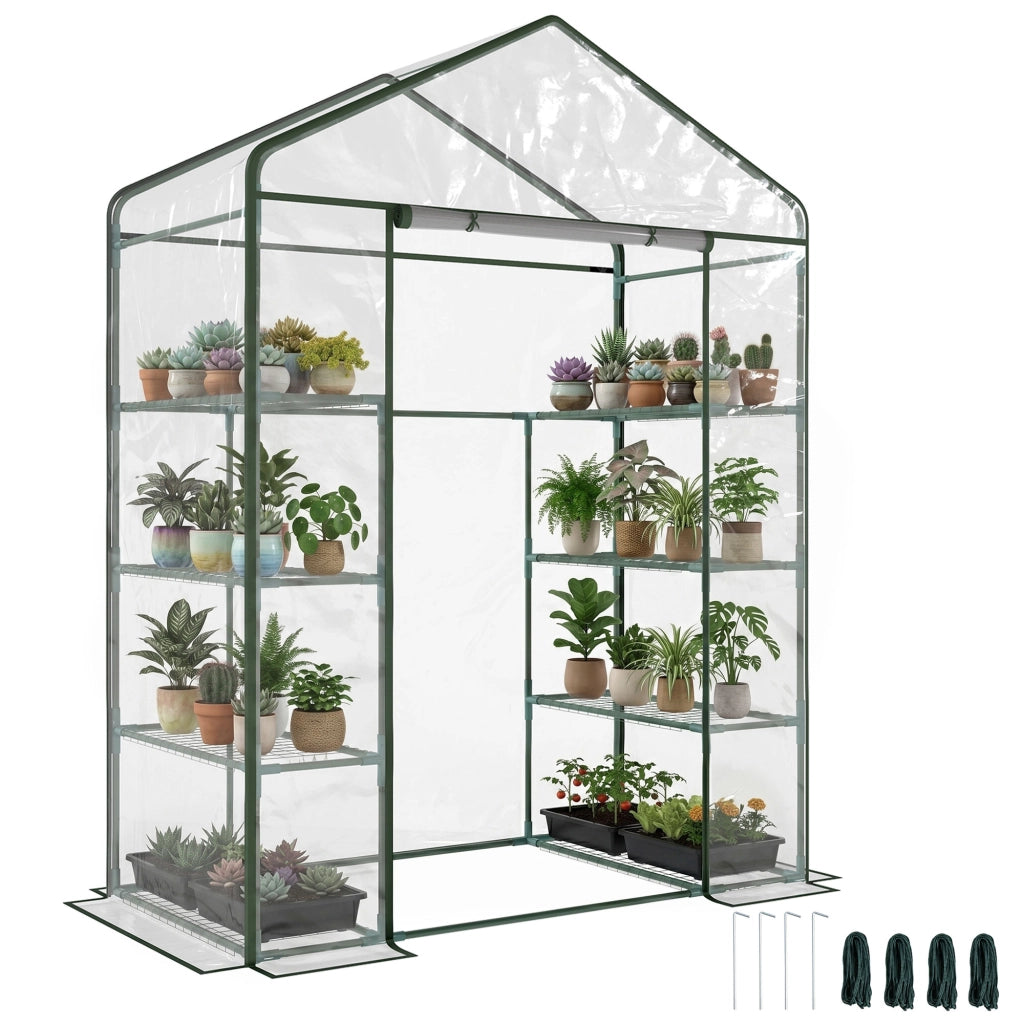 Serra da Giardino in Acciaio e PVC ¨C zephmum ¨C 143x73x195 cm Verde