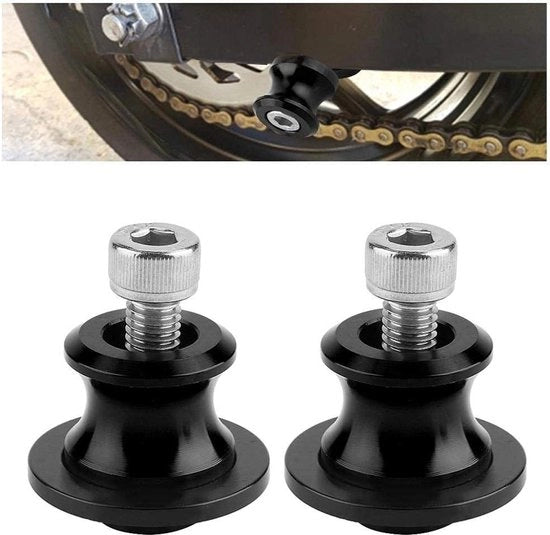 Regolatori di Altezza per Piastra di Sostegno 2 Pezzi 8mm per Motocicletta Regolazione di Sospensione con Armatura di Sospensione in CNC (Nero)