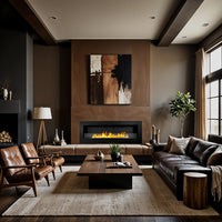 Camino a Bioetanolo da Parete 120x15x41 cm Siena 120 Nero