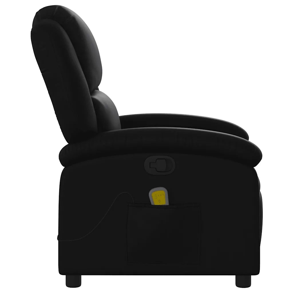 Divano Sedia-Poltrona reclinabile massaggiante in Similpelle Nera 258810