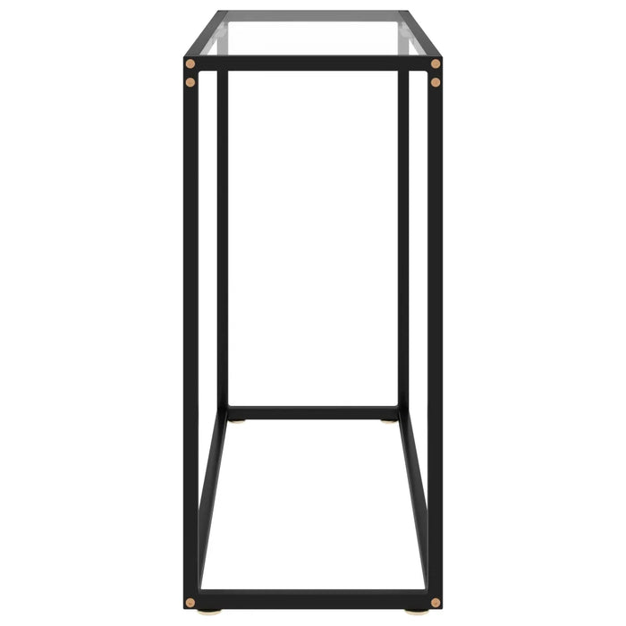 Tavolo Consolle Trasparente 80x35x75 cm in Vetro Temperato cod mxl 7496
