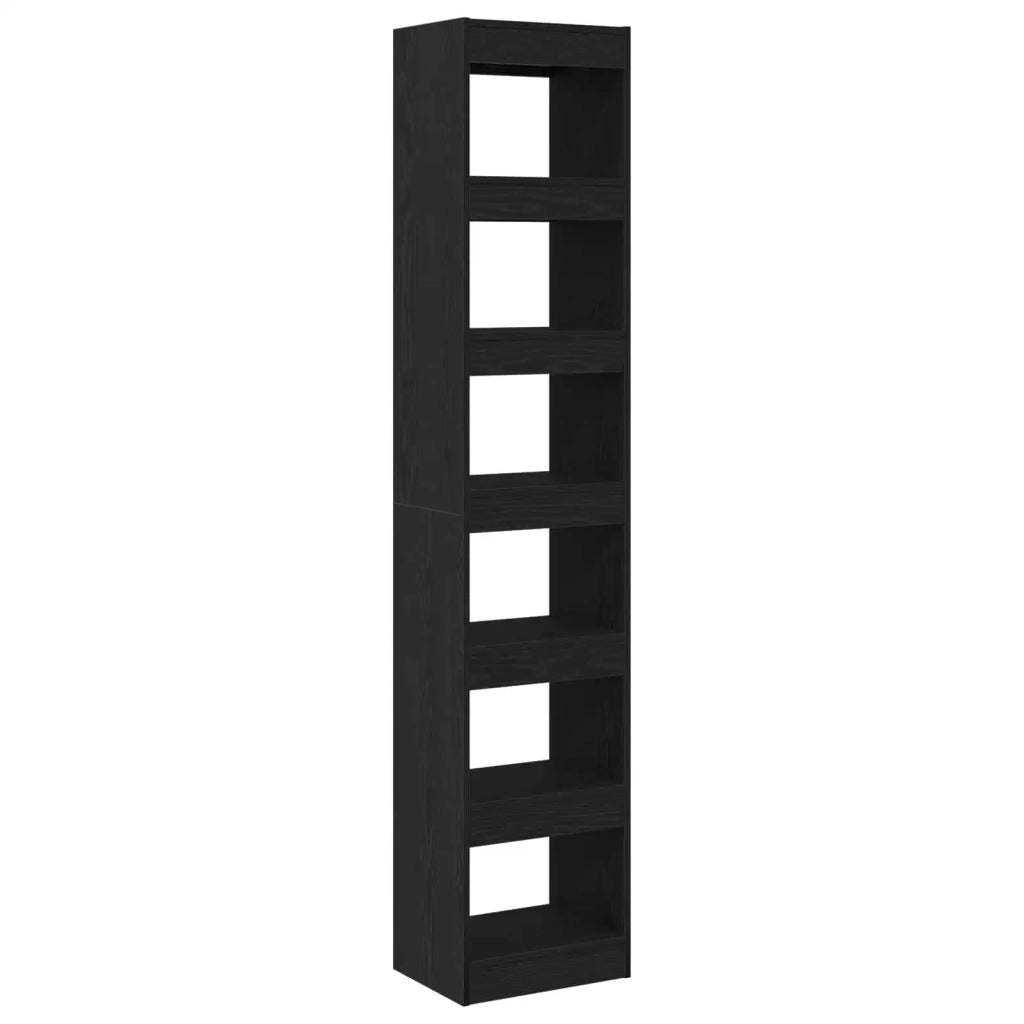 Armadio per Libri 6 livelli 40 x 30 x 198 cm Rovere Nero 862719