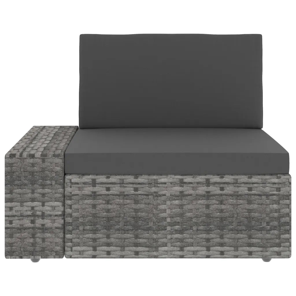Set Divani da Giardino 5 pz in Polyrattan Grigio 3054599