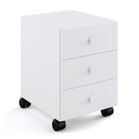 Lineabeta - Base 3 cassetti con ruote Runner in acciaio bianco