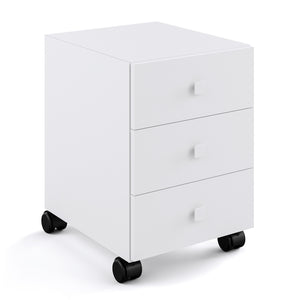 Lineabeta - Base 3 cassetti con ruote Runner in acciaio bianco