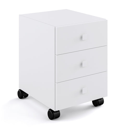 Lineabeta - Base 3 cassetti con ruote Runner in acciaio bianco