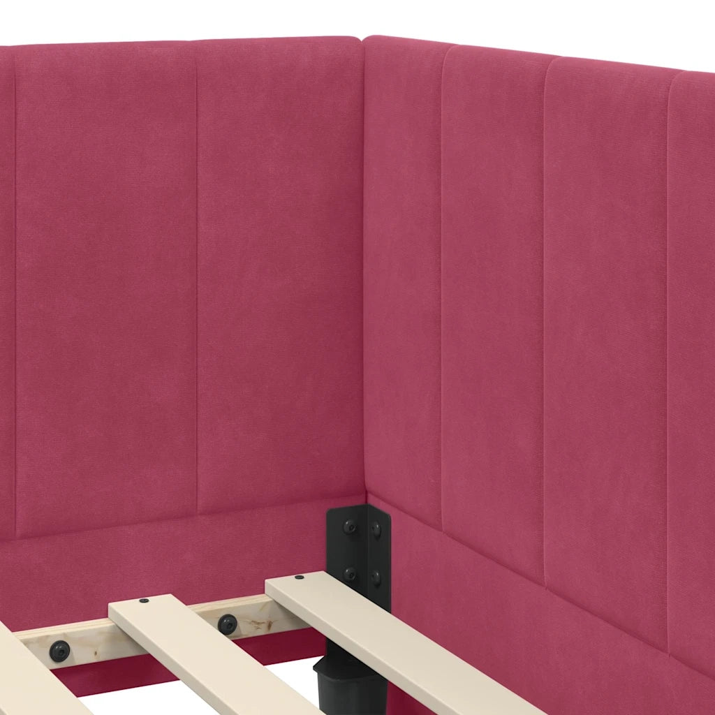 Struttura Letto Angolare con Materasso 2 pcs Verde Velluto 3393892