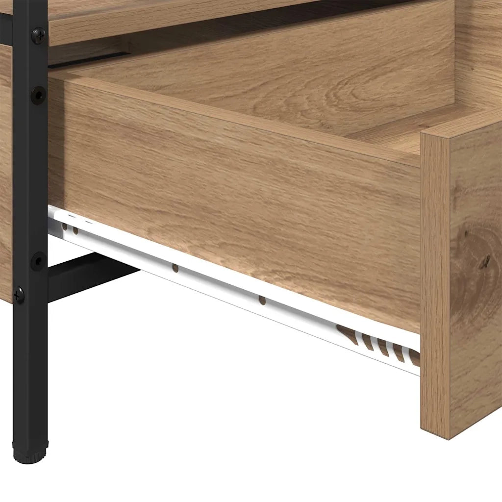 vidaXL Tavolino da salotto rovere artigianale 100 x 51 x 45 cm
