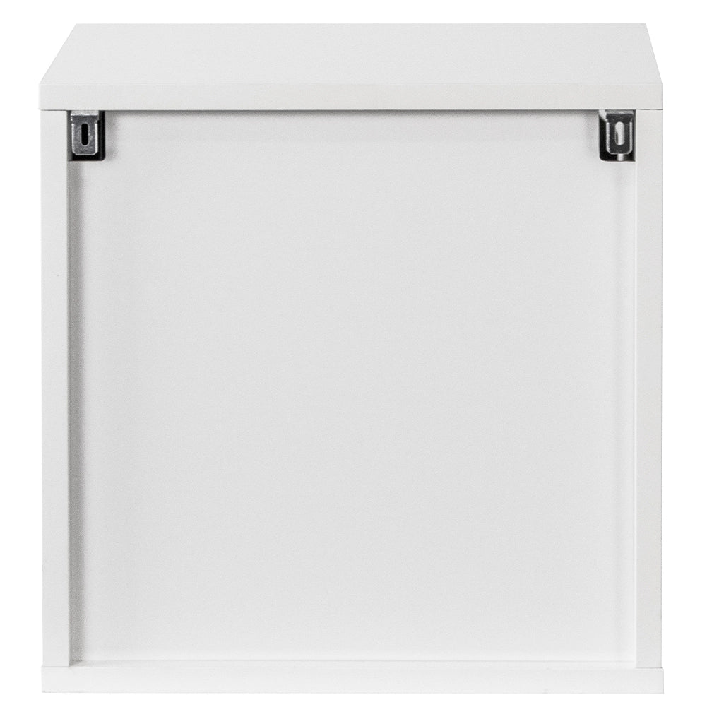 Mensola Cubo con 1 Anta Libreria da Parete Scaffale Bianco 35x35 Design Moderno