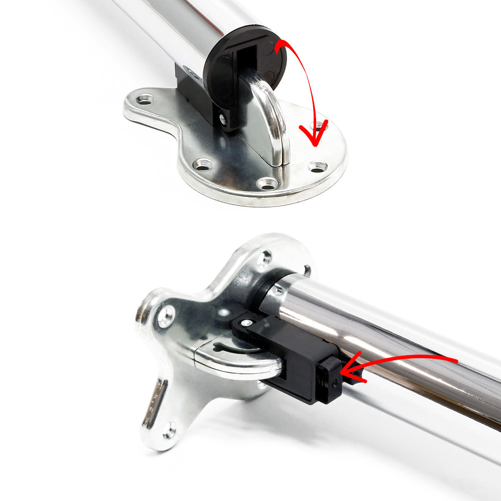 Set 4 gambe tavolo in cromo altezza regolabile 70-110 cm Piede per mobili