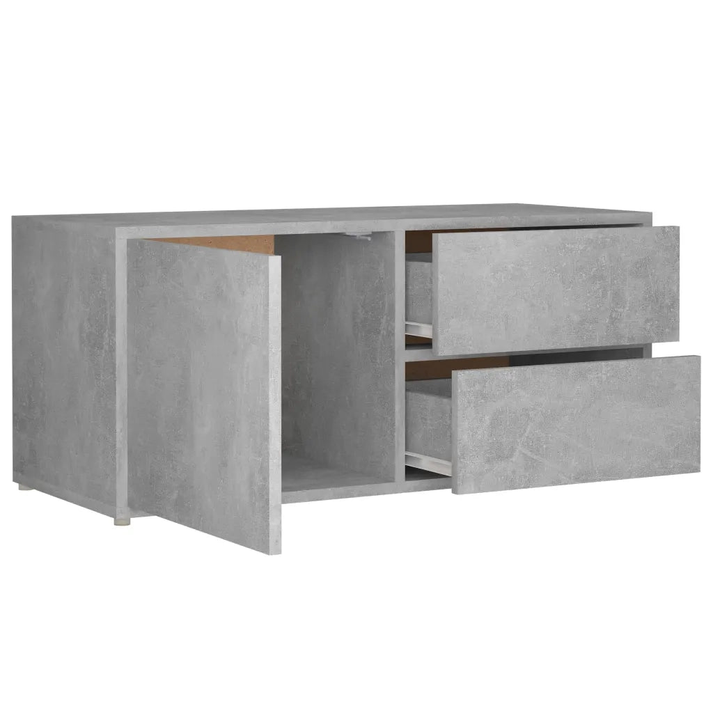 Mobile Porta TV Grigio Cemento 80x34x36 cm Legno Multistrato 801854