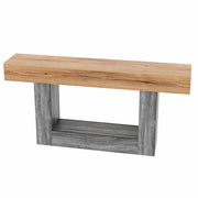 Consolle con piano spesso e vano aperto - per ingresso e soggiorno - in truciolare - 160×30×82.5 cm - naturale