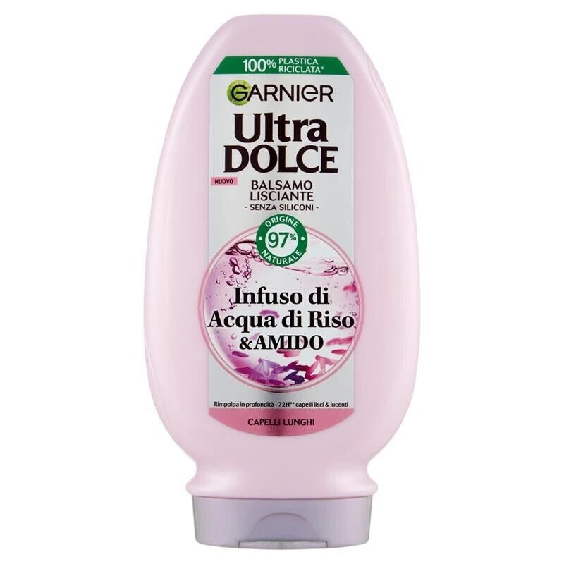 GARNIER ULTRA DOLCE INFUSO DI ACQUA DI RISO & AMIDO, BALSAMO LISCIANTE SENZA SILICONI 200 ML OKY