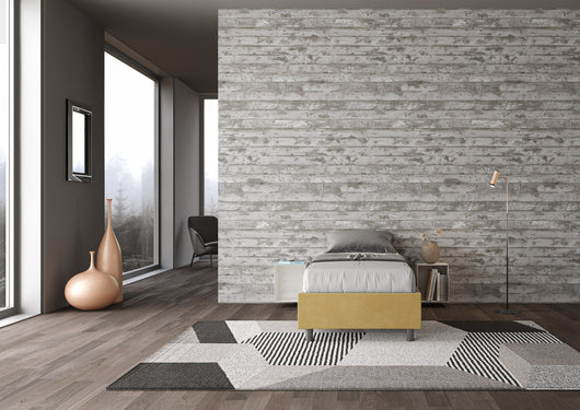 Letto Singolo Sommier 80x210 cm con Rete Azelia Ocra