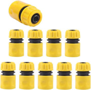 Connettore a sfera 1/2" per connessione tubi attrezzatura da giardino - GIALLO (10 pezzi)
