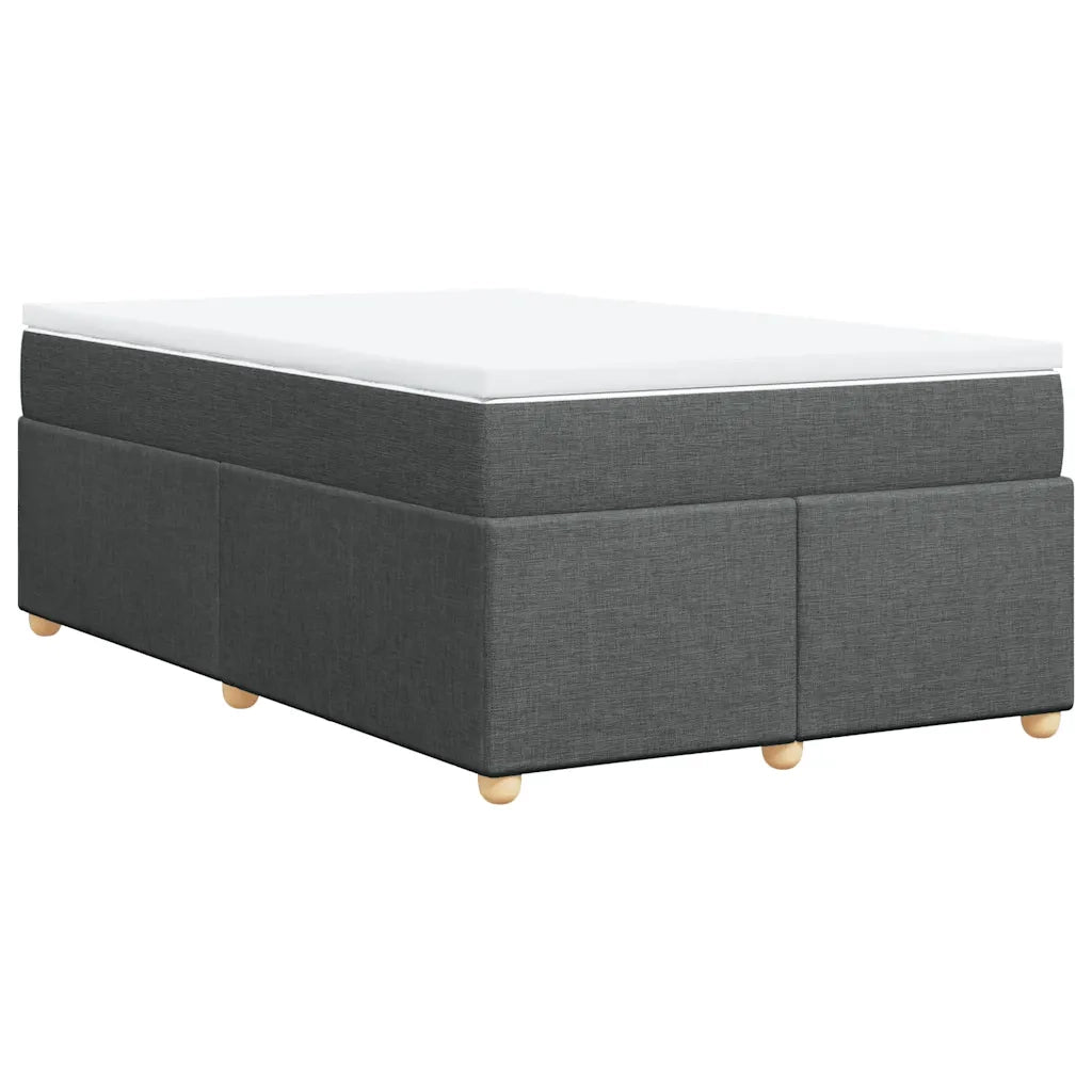 Giroletto a Molle con Materasso Grigio Scuro 120x190cm Tessuto