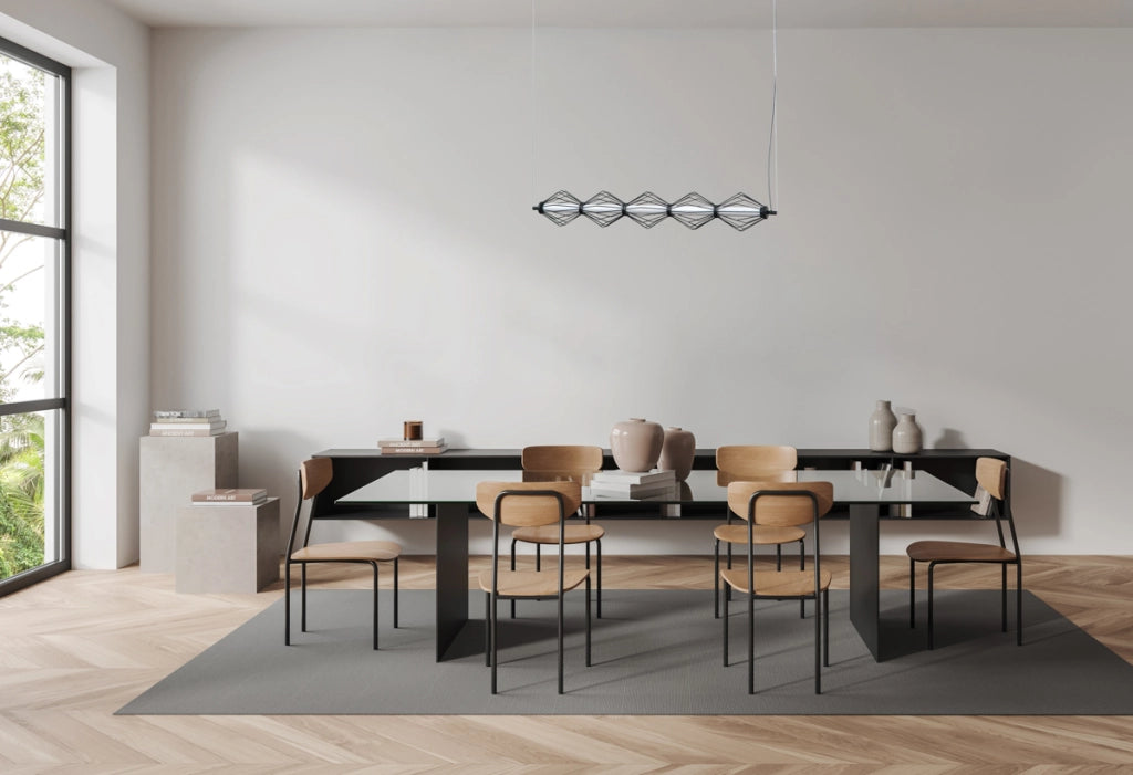 Lampada a sospensione Sevil in metallo nero LED 25W Italux
