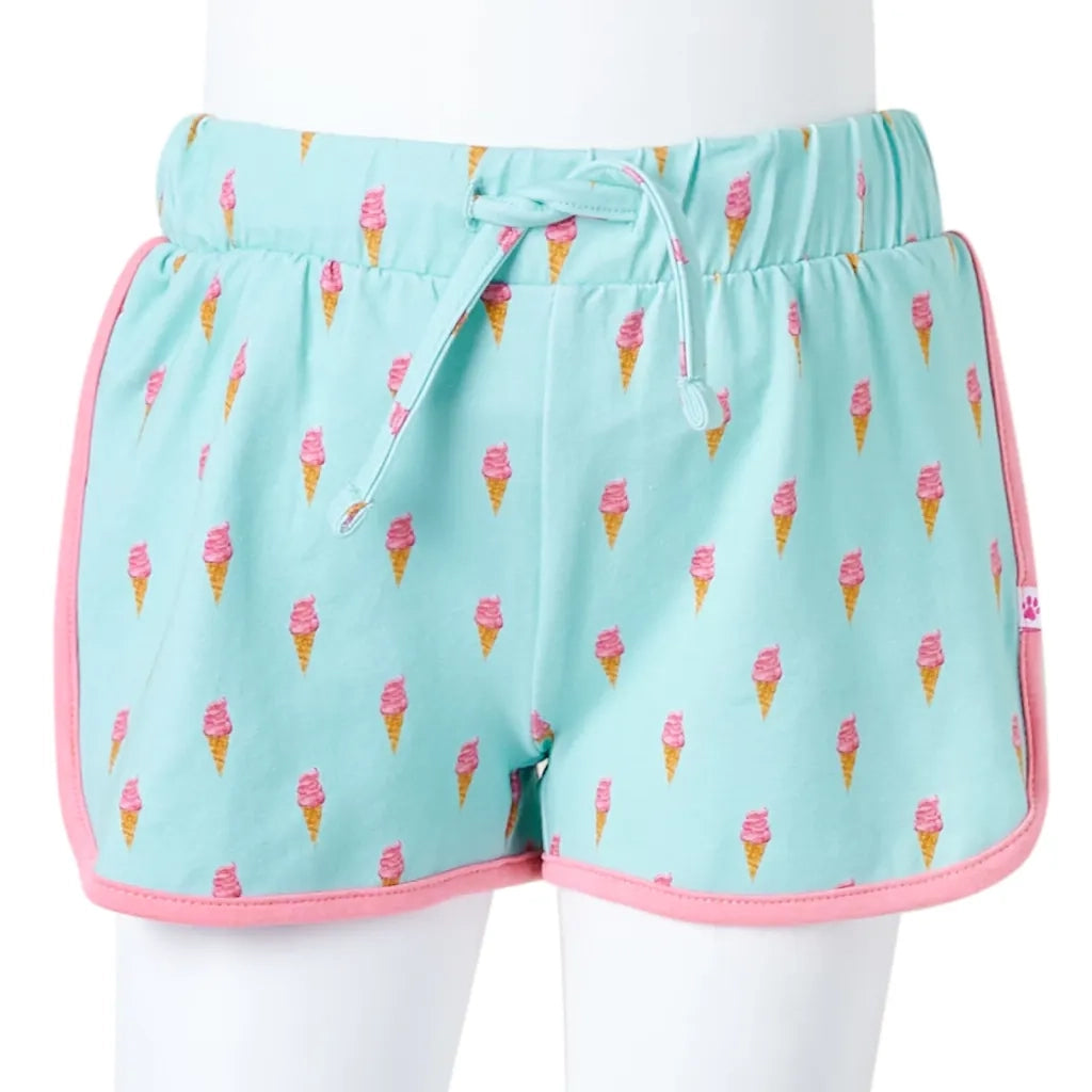 Pantaloncini per Bambini con Coulisse Menta Chiaro 128 CFW9964566