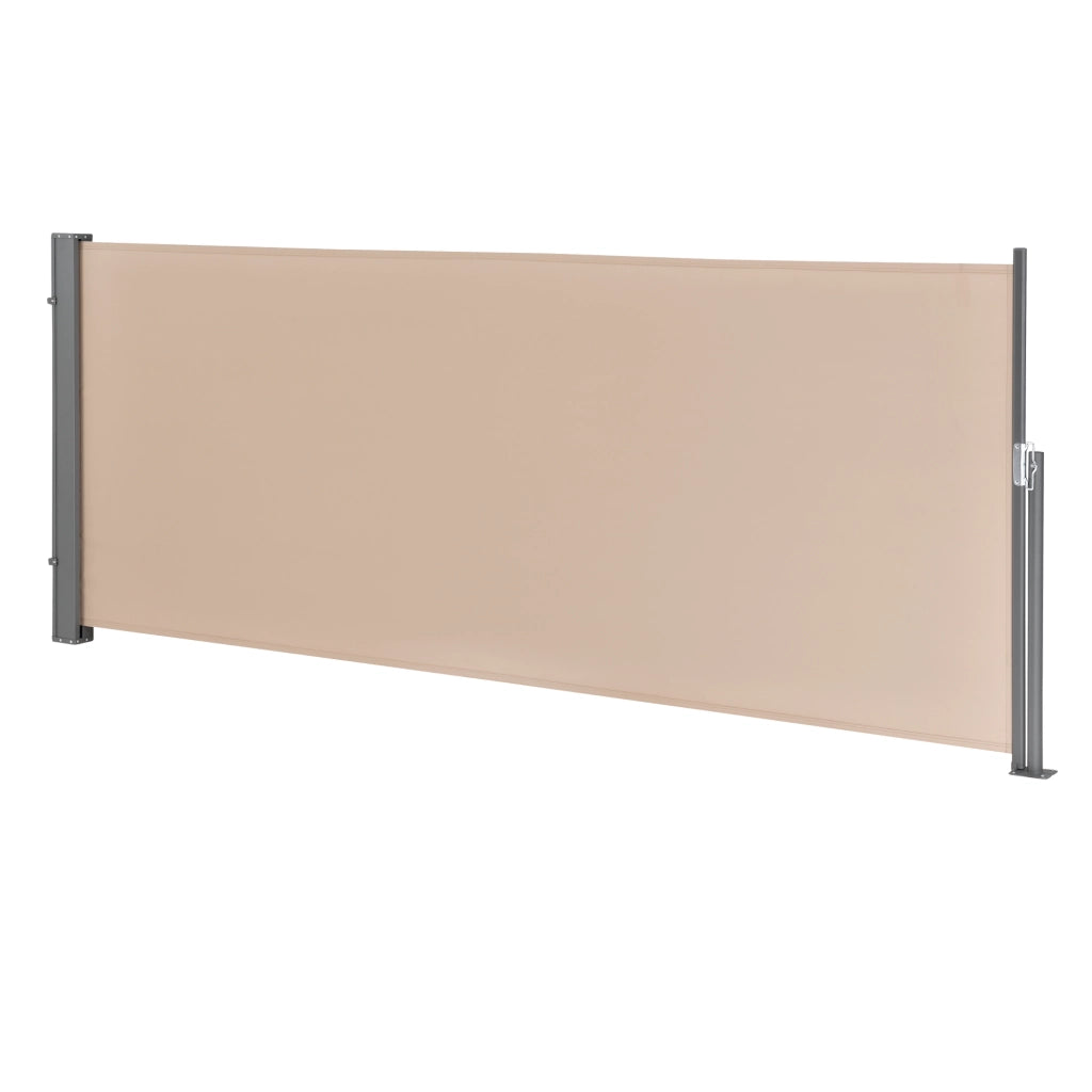 Paravento Estraibile Mulhacén Schermo Solare Verticale per Ringhiera Barriera Privacy 120x300 cm color Sabbia pro.tec