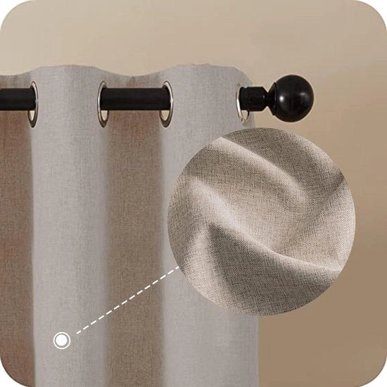 Set di tende di oscuramento beige 145 x 132 cm - set da 2