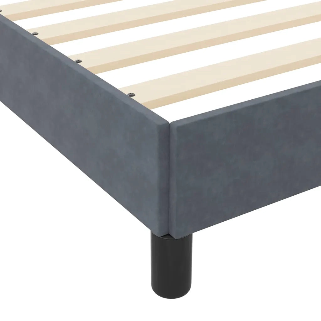 vidaXL Letto box spring con materasso Grigio scuro 200 x 200 cm