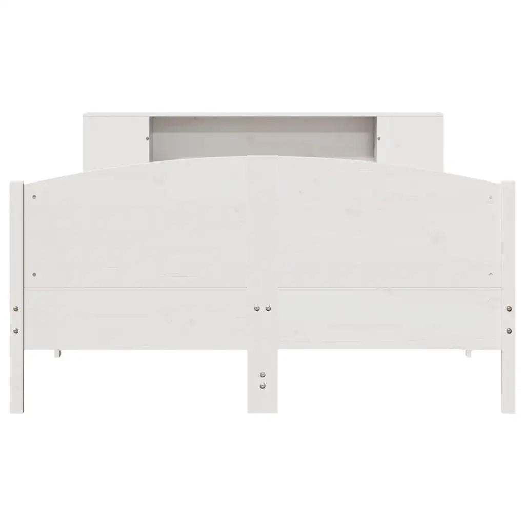 Letto Libreria senza Materasso Bianco 135x190 cm Legno di Pino 3323075
