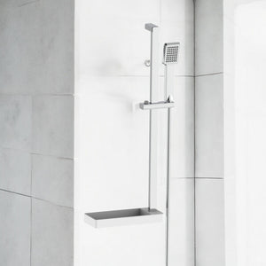 Saliscendi cromato quadrato con mensolina