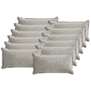 Federa 12 pcs HOUTEN Grigio Chiaro 40 x 80 cm Tessuto Chenille 918228