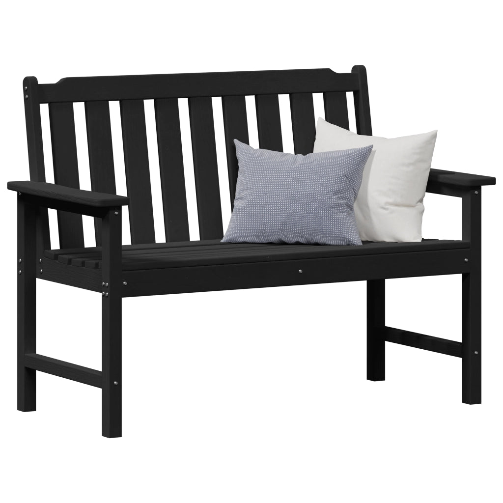 Panchina Nera 120 cm HDPE