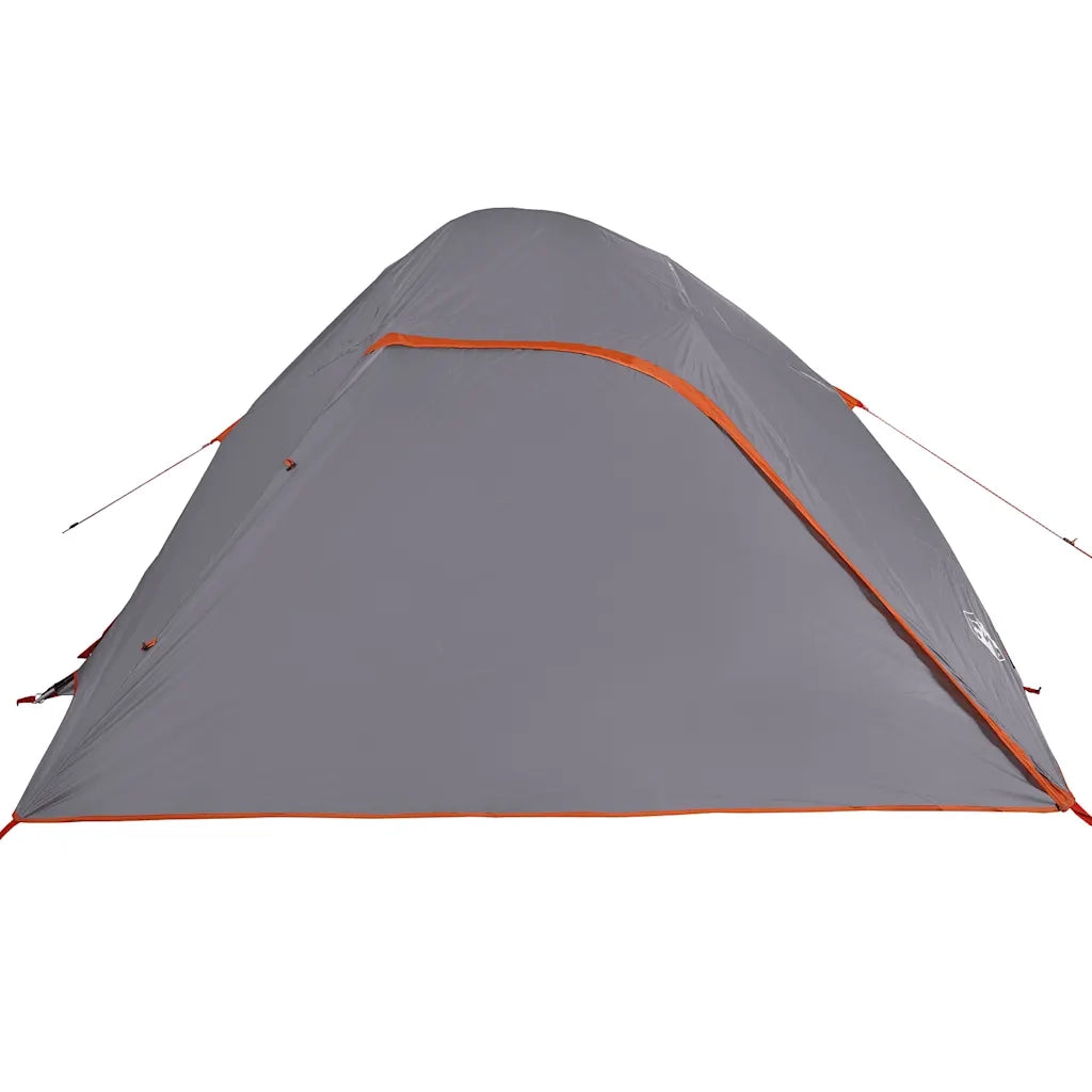Tenda da Campeggio a Cupola 4 Persone-Tenda per Escursionismo Grigia Impermeabile