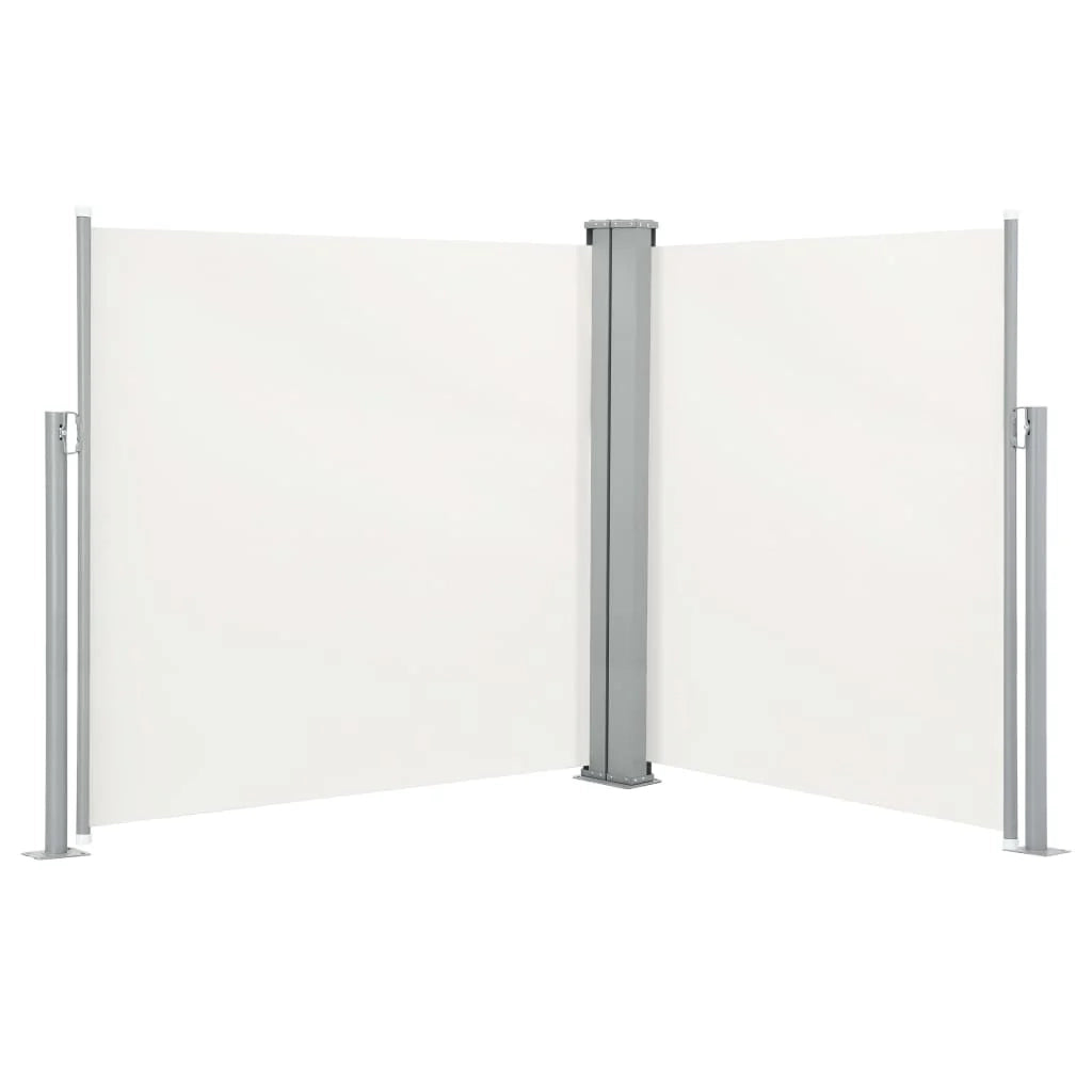 Tenda da sole laterale retrattile/schermo privacy per patio giardino terrazza balcone 170 x 600 cm crema 02_0007053
