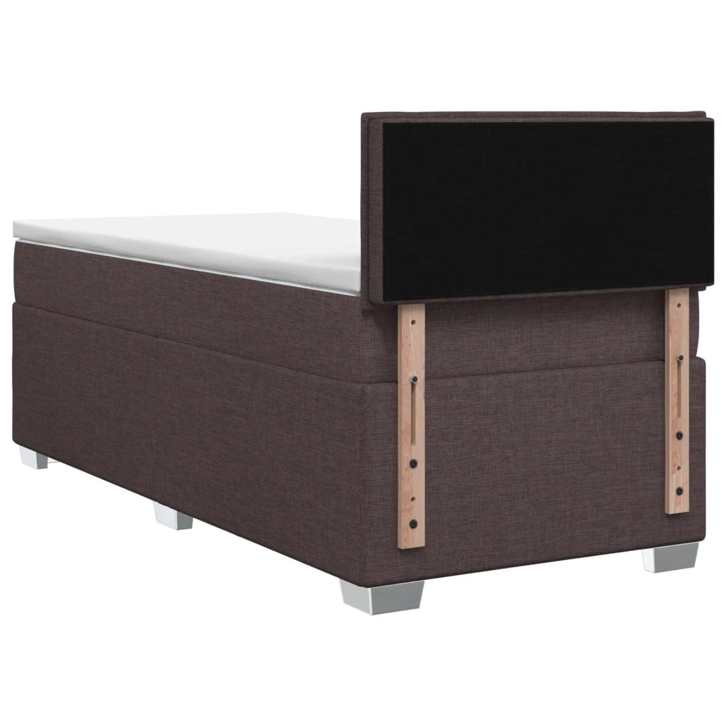 Letto box spring con materasso Marrone Scuro 80 x 200 cm 3450344