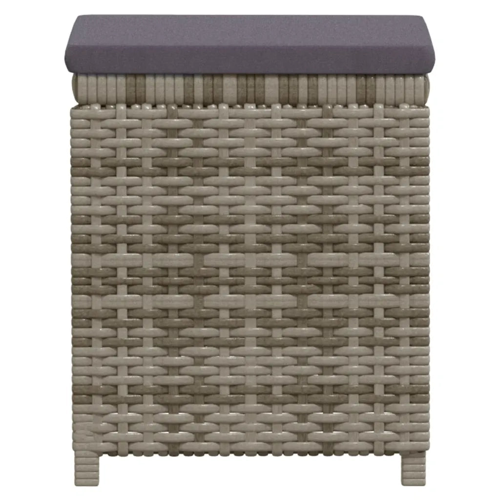 Set Divani da Giardino 7 pz con Cuscini in Polyrattan Grigio 3098170