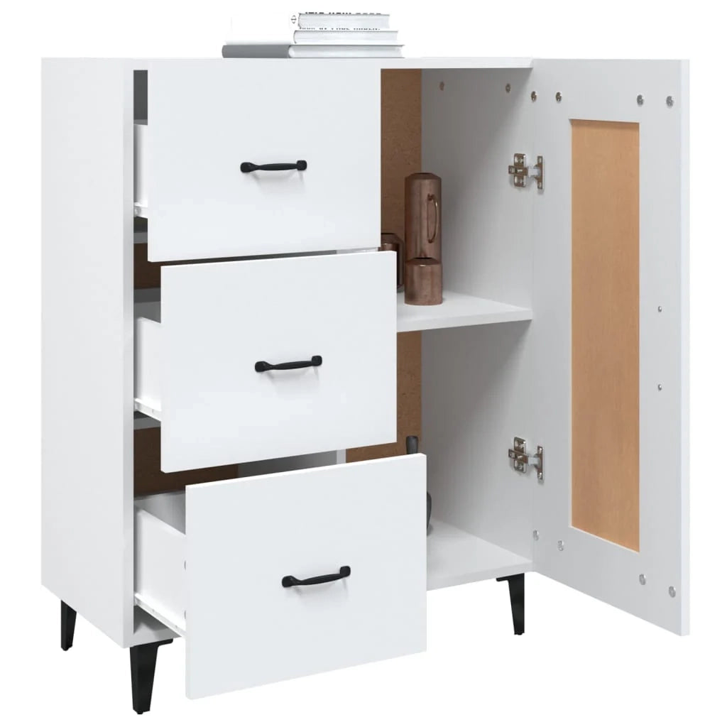 Buffet credenza cassettiera mobiletto mobile contenitore organizer per cucina soggiorno salotto 69,5 x 34 x 90 cm legno ingegnerizzato bianco 02_0030424