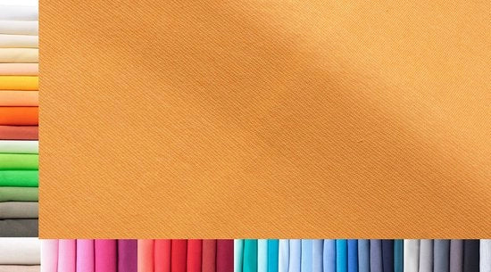 Tessuto XXL per metro | Doppio: 75 cm largo | Singolo: 150 cm largo | Colore: 07 Pastello Arancione | 0,75 m lungo | 96% cotone, 4% elastan | Jersey | 1buy3 | Prezzo base per metro quadrato: € 11,10