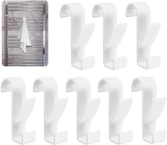 Haken per Radiatore per Bagno - Maniglie per Asciugamani Radiatori - Maniglie per Bagno - Haken per Radiatori a Sfera - Materiale ABS Duraturo - Design Unico con Due Spigoli - Maniglie per Radiatori