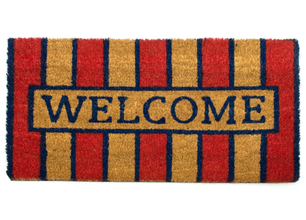Zerbino Entrata Ingresso Esterno Antiscivolo Cocco Allegro Welcome Giallo Rosso