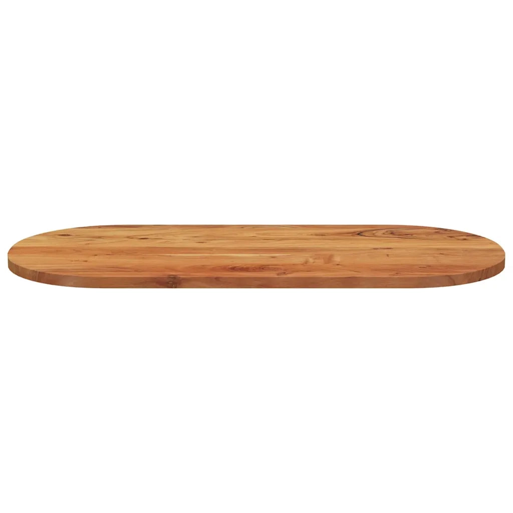 Piano Tavolo 90x40x3,8 cm Ovale in Legno Massello di Acacia