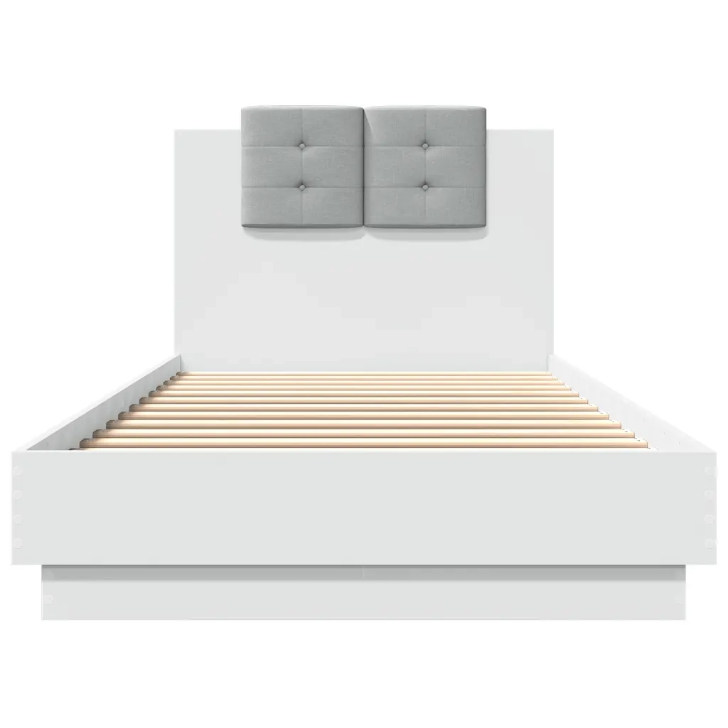 Giroletto con Testiera Bianco 90x200 cm in Legno Multistrato 3209940