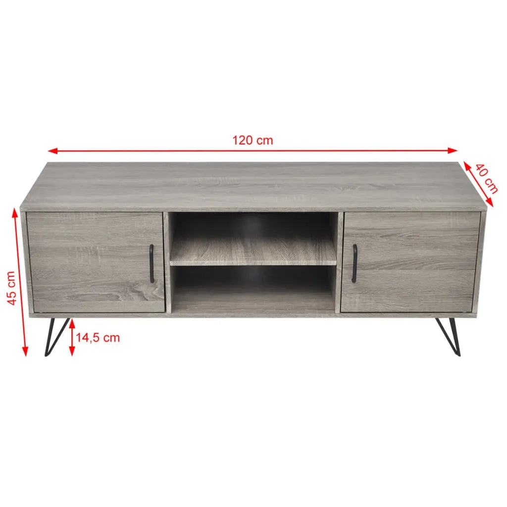 Mobile Porta TV-Mobile per TV-Credenza TV 120x40x45 cm Grigio