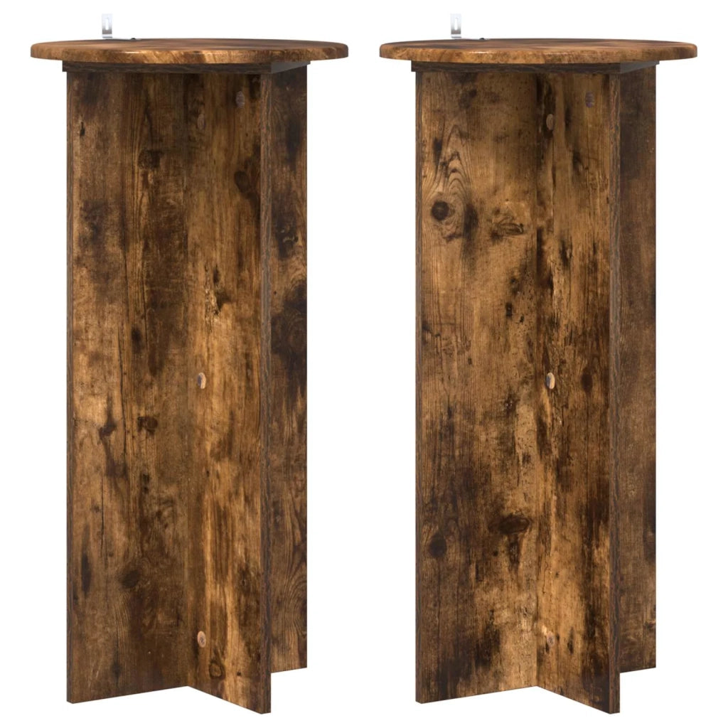 Supporto per piante 2 pz Rovere Fumo 40 x 40 x 80 cm 899704