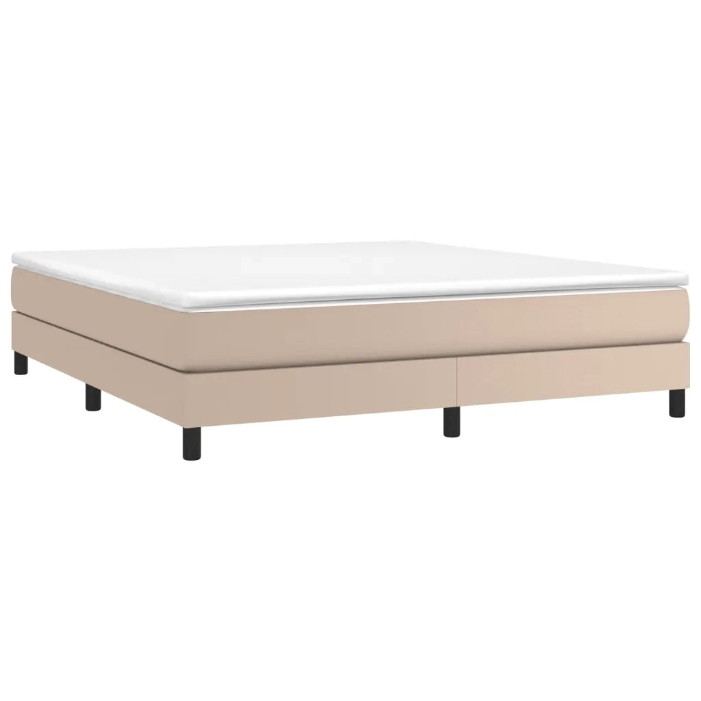 Struttura Letto a Rete a Molle Cappuccino 180x200 cm in Similpelle 3120717