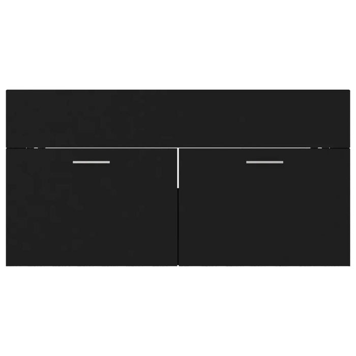 Mobile Sottolavabo Nero 90x38,5x46 cm in Legno Multistrato 804666