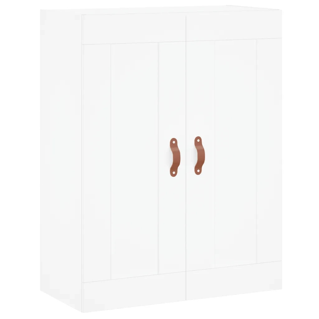 Credenza-Buffet-Armadio da cucina Bianca 69,5x34x180 cm in Legno Multistrato 662084