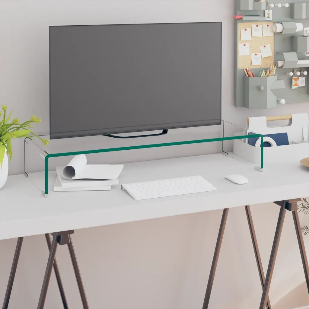 Mobile/Rialzo Porta TV in Vetro Trasparente 80x30x13 cm cod mxl 9803