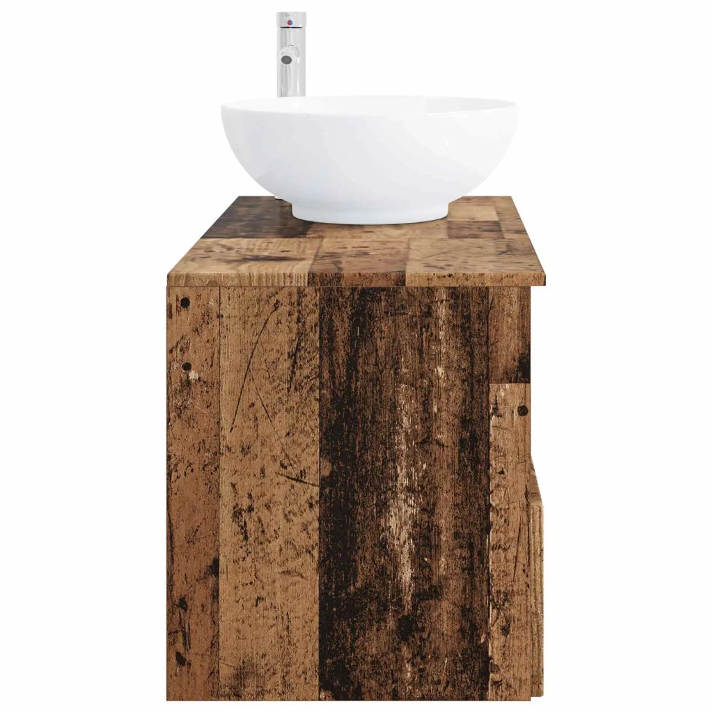 Set di mobili per il bagno 2 pz Legno antico 3404092