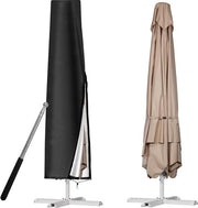 Parasol Cover, Ø 1-3 m, 210D Tessuto Oxford, Copertura con Manico, Impermeabile, Resistente ai Raggi UV, Copertura Antineve per Ombrellone da Balcone, Ombrellone da Mercato, Ombrellone da Giardino, 190 x 30/50 cm